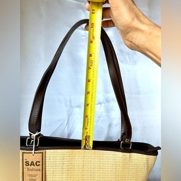 Beautiful Le Sac for Kultura Brown & Cream Women's Woven Filipino Bag - Handmade - Picture 14 of 14